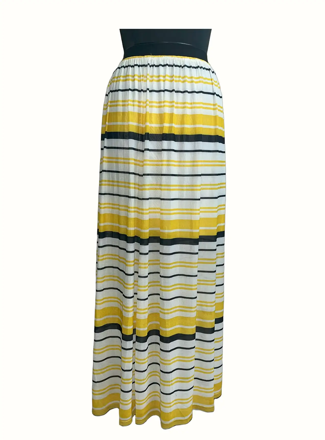 Splash Long Striped Skirt